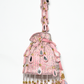 Rajwada Mauve Suede Cutdana And Mirror Embellished Potli For Women