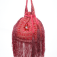 Rajwada Maroon Suede Cutdana Embellished Potli For Women