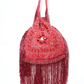 Rajwada Maroon Suede Cutdana Embellished Potli For Women