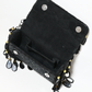 Rajwada Black Suede Cutdana And Mirror Embellished Clutch For Women