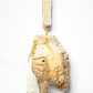 Rajwada Cream Suede Pearl Embellished Potli For Women