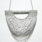 Rajwada Silver Leather Cutdana Embellished Clutch For Women