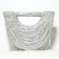 Rajwada Silver Leather Cutdana Embellished Clutch For Women