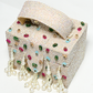 Rajwada Off White Suede Pearl Embellished Clutch For Women
