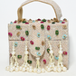 Rajwada Off White Suede Pearl Embellished Clutch For Women