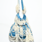 Rajwada Teal Blue Suede Pearl Embellished Potli For Women