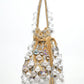 Rajwada Cream Suede Stone And Pearl Embellished Potli For Women