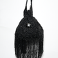 Rajwada Black Suede Cutdana Embellished Potli For Women
