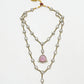 Rajwada Golden And Light Pink Kundan And Stone Jewellery Set For Women