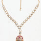 Rajwada Golden And Red Alloy Kundan And Stone Jewellery Set For Women