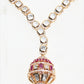 Rajwada Golden And Red Alloy Kundan And Stone Jewellery Set For Women