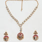 Rajwada Golden And Red Alloy Kundan And Stone Jewellery Set For Women