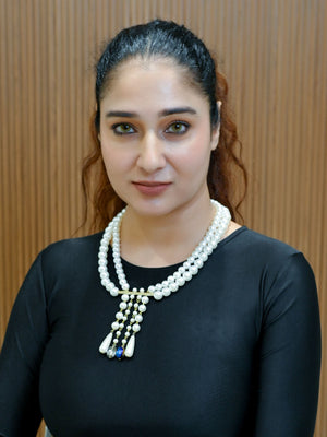 Rajwada White Alloy Embellished Neckpiece For Women