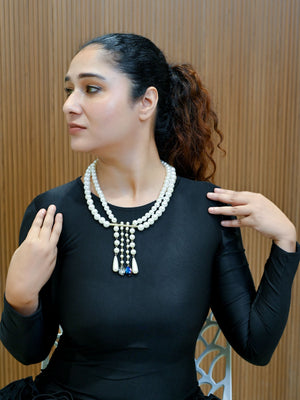 Rajwada White Alloy Embellished Neckpiece For Women