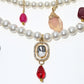 Rajwada White Alloy Beaded Pearl Embellished Neckpiece For Women