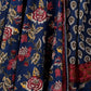 Rajwada Navy Blue Rayon Printed Kurta Set For Women