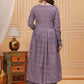 Rajwada Mauve Rayon Printed Kurta Set For Women