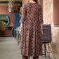 Rajwada Rust Brown Rayon Printed Kurta Set For Women