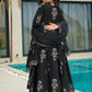 Rajwada Black Rayon Printed Kurta Set For Women