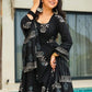 Rajwada Black Rayon Printed Kurta Set For Women