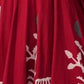 Rajwada Dark Maroon Rayon Printed Kurta Set For Women