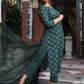 Rajwada Teal Green Rayon Printed Kurta Set For Women
