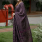 Rajwada Dark Purple Rayon Printed Kurta Set For Women