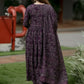 Rajwada Dark Purple Rayon Printed Kurta Set For Women