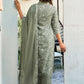 Rajwada Pista Green Rayon Printed Kurta Set For Women