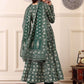 Rajwada Dark Green Rayon Printed Kurta Set For Women