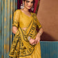 Rajwada Mustard Yellow Cotton Blend Printed Saree For Women