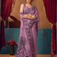 Rajwada Purple  Cotton Blend Printed Saree For Women
