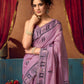 Rajwada Purple  Cotton Blend Printed Saree For Women