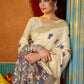 Rajwada Off White Cotton Blend Printed Saree For Women