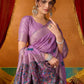 Rajwada Lavender Cotton Blend Printed Saree For Women