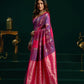 Rajwada Purple and Pink Silk Blend Woven Saree For Women