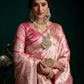 Rajwada Mauve Pink Silk Blend Woven Saree For Women