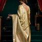 Rajwada Olive Green Silk Blend Woven Saree For Women