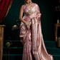 Rajwada Light Pink Silk Blend Woven Saree For Women