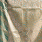 Rajwada Sky Blue and Gold Silk Blend Woven Saree For Women