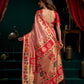 Rajwada Pink and Maroon Silk Blend Woven Saree For Women