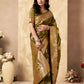 Rajwada Olive Silk Blend Woven Saree For Women