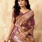 Rajwada Purple Silk Blend Woven Saree For Women