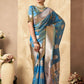 Rajwada Sky Blue Silk Blend Woven Saree For Women