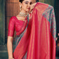 Rajwada Teal Green Silk Blend Woven Saree For Women