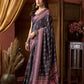 Rajwada Multicolour Silk Blend Printed Saree For Women