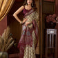 Rajwada Off White Silk Blend Printed Saree For Women