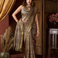 Rajwada Olive Green Cotton Blend Printed Saree For Women
