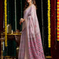 Rajwada Light Lavender Cotton Blend Woven Saree For Women