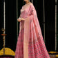 Rajwada Light Pink Cotton Blend Woven Saree For Women